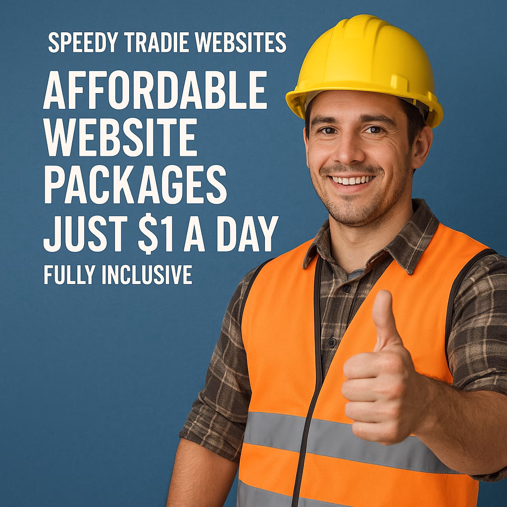 Affordable Website Package for Tradies Just One Dollar A Day Fully Inclusive