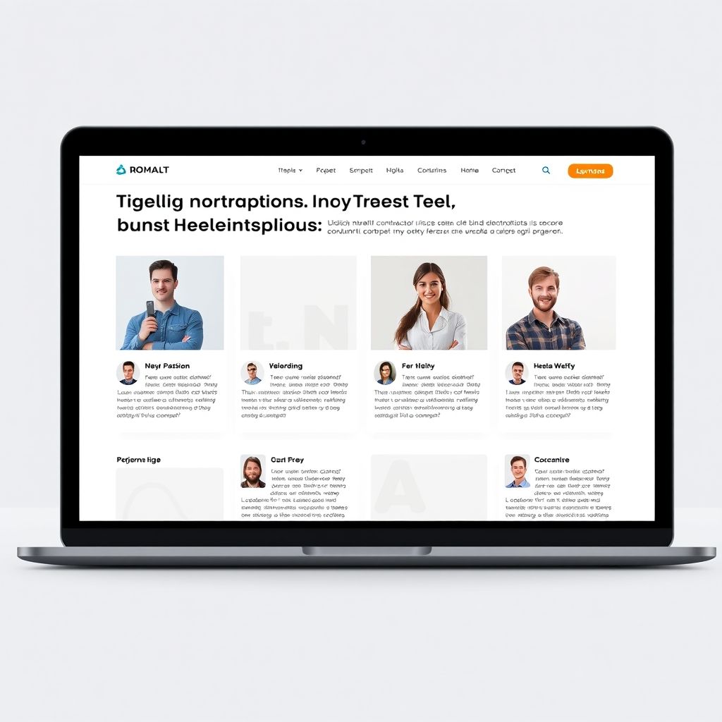 Clean, modern website with a professional tradie at work, boosting conversions with authentic bios.